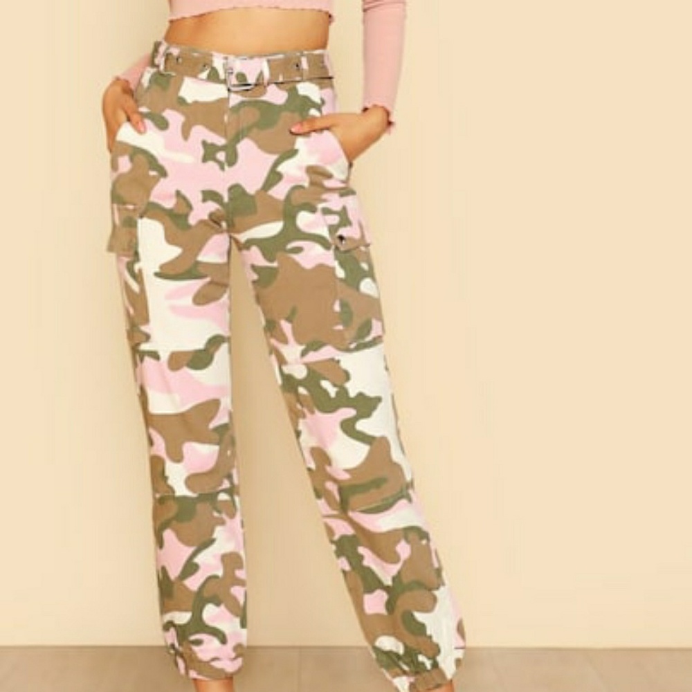 New ! Camo Cargo Jean Pants